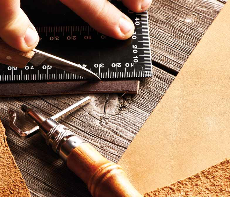 Pull Handles with Leather Application
