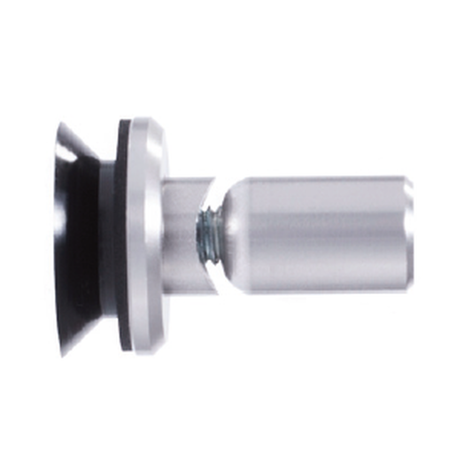 Glass mount set, non-adjustable, countersunk