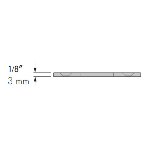 Strike, satin stainless steel