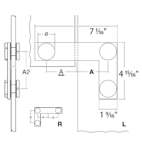 Flatec 3-hole connector skylight