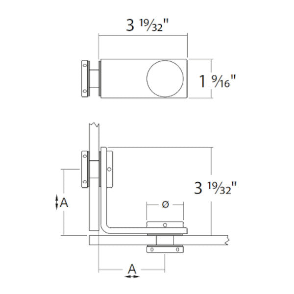 Flatec 90° connector (inner angle), glass-glass