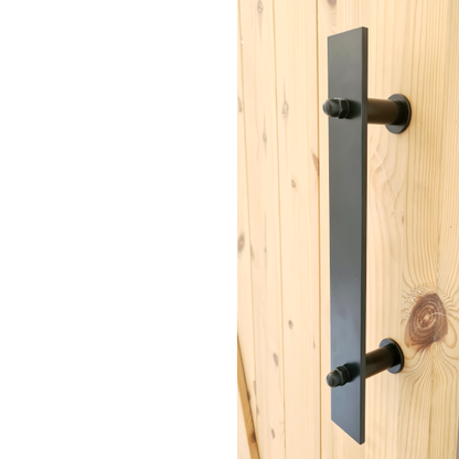 Vintage pull handle in black suitable for barn door hardware Casa