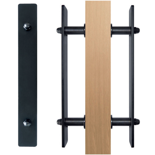 Vintage black handle Casa for use on wooden doors