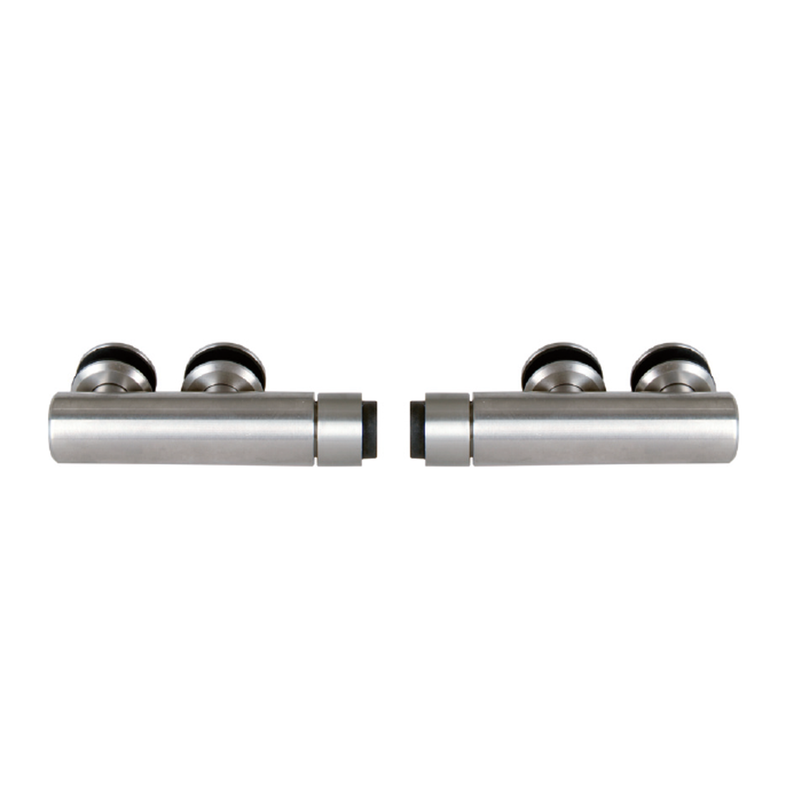 Door stopper set for biparting panels