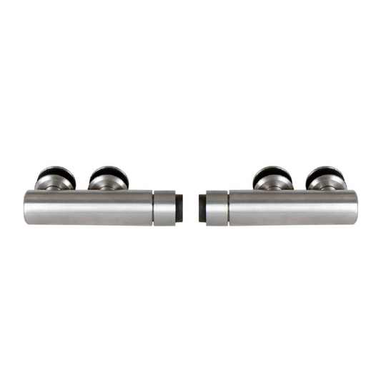 Door stopper set for biparting panels