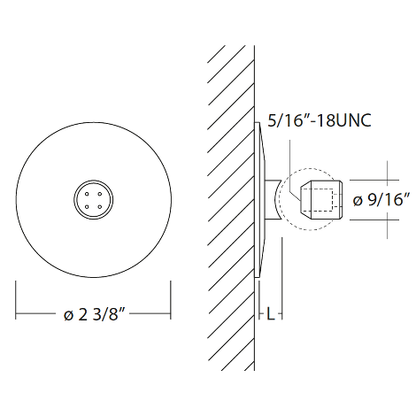 Wall mount (5/16" - 18UNC)