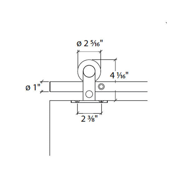 Sliding door hardware Antra II, wood