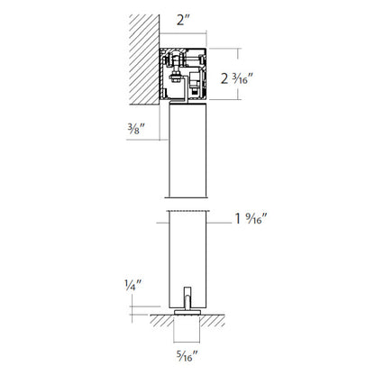 Sliding door hardware AS50, wood