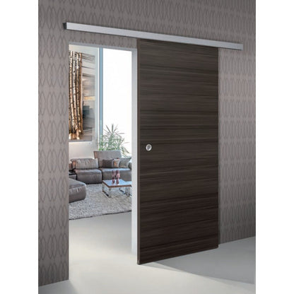 Aluminum system in stainless steel for wooden sliding doors