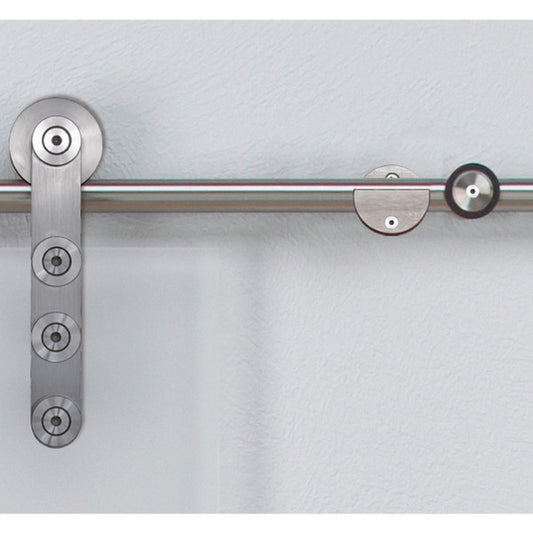Sliding door hardware Baluga installed on glass doors