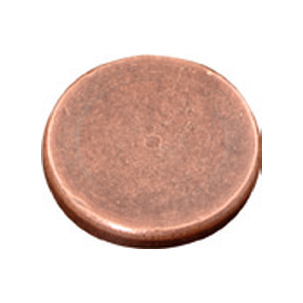 Decor cap in antique cooper for leather strap handles