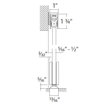 Base bottom roller system Deeply Move, glass