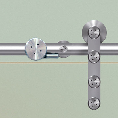 Barn door hardware Flatec I installed on glass sliding door