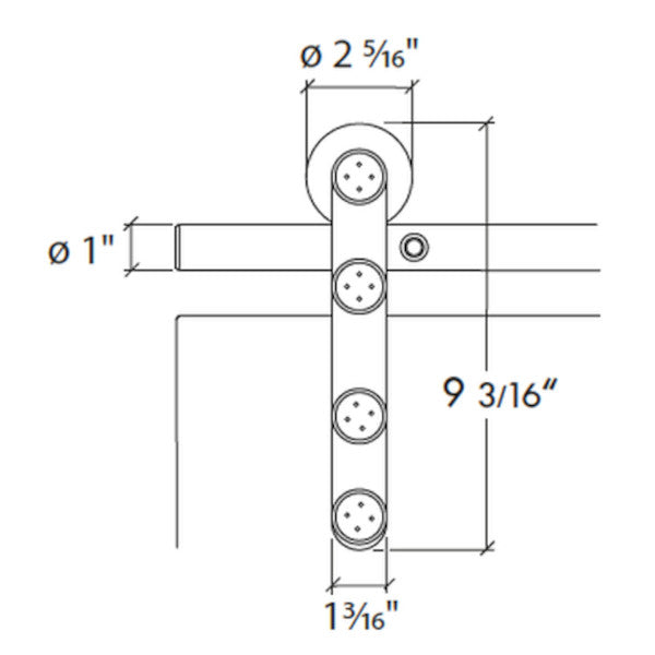 Sliding door hardware Flatec I, glass
