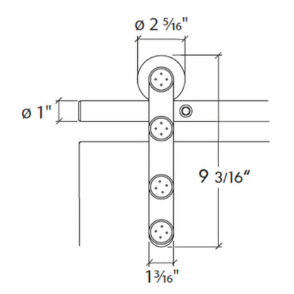 Sliding door hardware Flatec I, glass