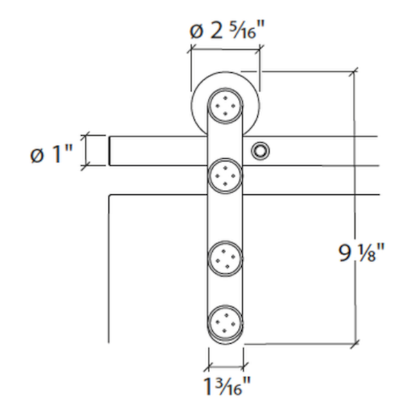 Sliding door hardware Flatec I, wood