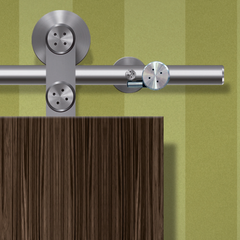Sliding door hardware Flatec II, wood