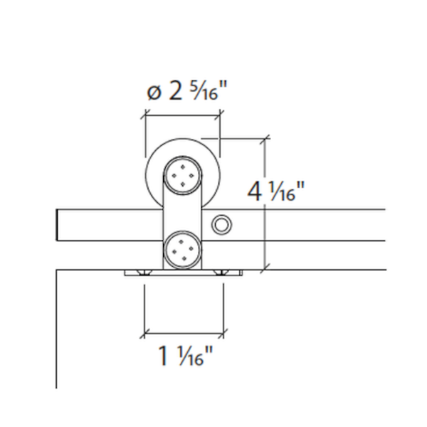 Sliding door hardware Flatec II, wood