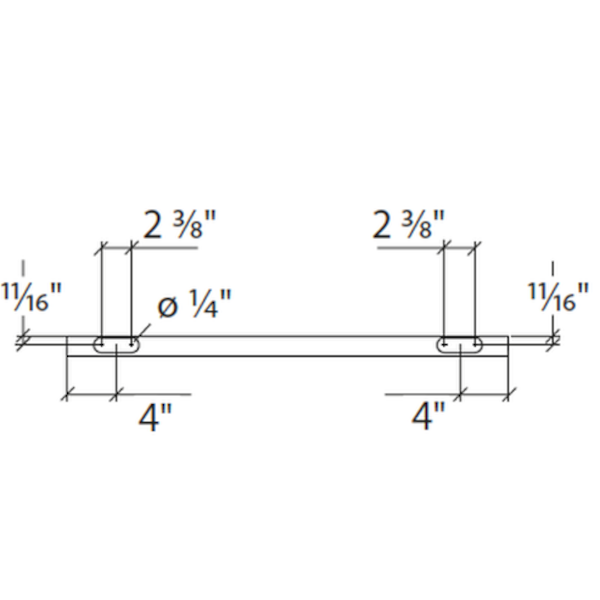 Sliding door hardware Flatec II, wood