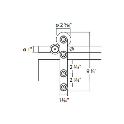 Sliding door hardware Flatec IV, glass