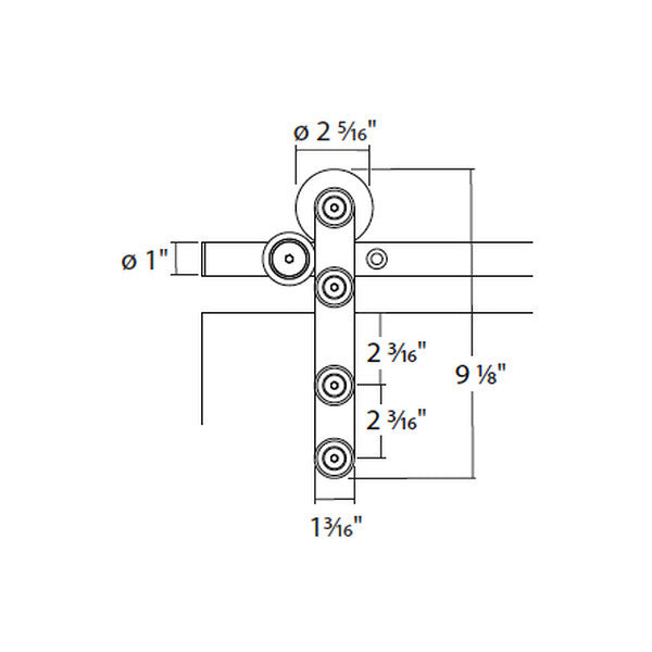 Sliding door hardware Flatec IV, wood