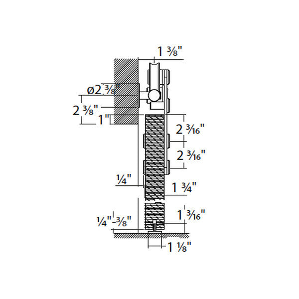 Sliding door hardware Flatec IV, wood