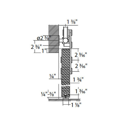 Sliding door hardware Flatec IV, wood