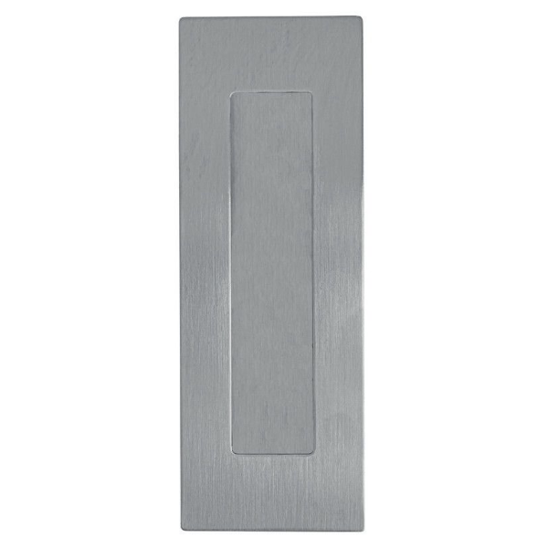 Rectangular flush pull in stainless steel for wooden doors