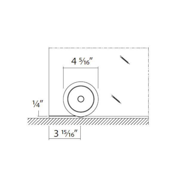 Base bottom roller system Full Moon, glass