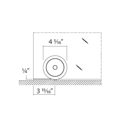 Base bottom roller system Full Moon, glass
