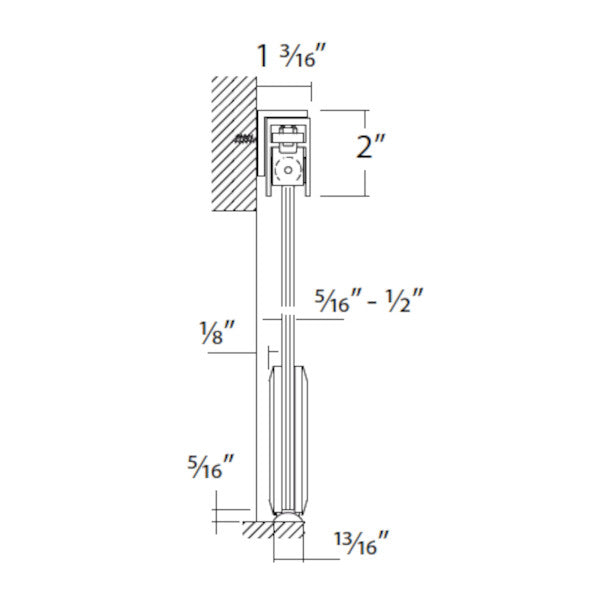 Base bottom roller system Full Moon, glass