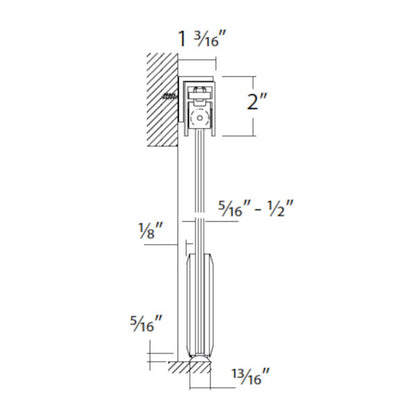 Base bottom roller system Full Moon, glass