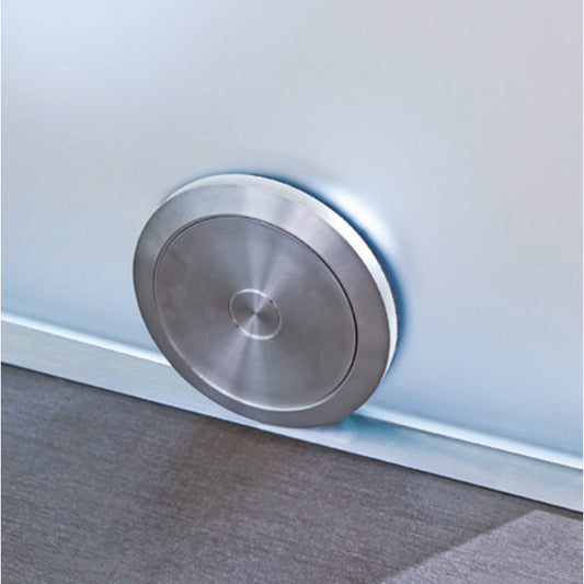 Base bottom roller Full Moon installed on glass door