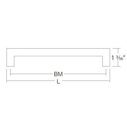 Calus handle 1/2" x 1/2" with plain leather