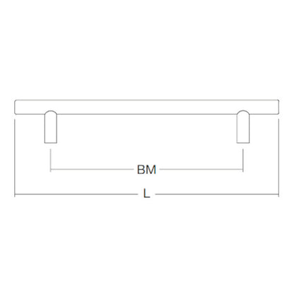 Ceres bar handle D 17/32", with stitched leather, satin stainless steel