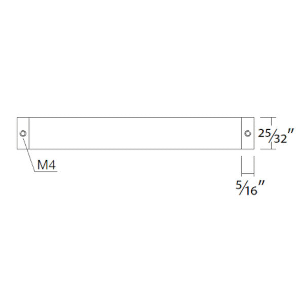 Ciba handle 13/16" x 5/16" with stitched leather