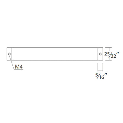 Ciba handle 13/16" x 5/16" with stitched leather