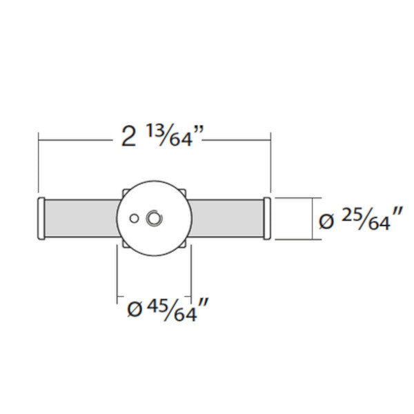 Como door knob D 25/64 " x  35/64"