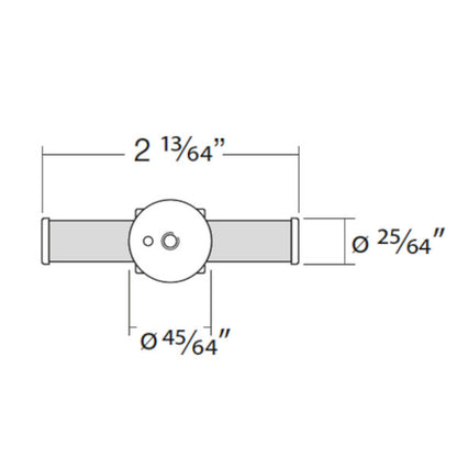 Como door knob D 25/64 " x  35/64"