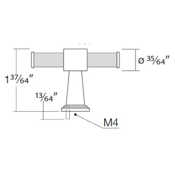Como door knob D 25/64 " x  35/64"