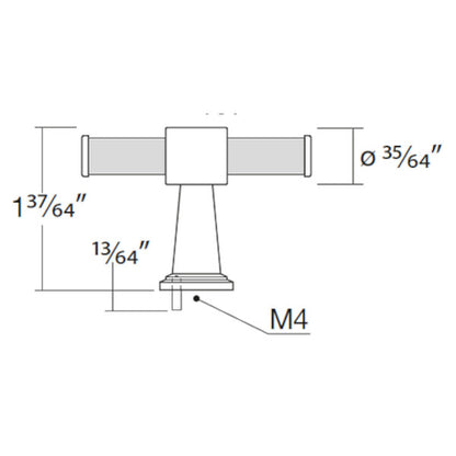 Como door knob D 25/64 " x  35/64"
