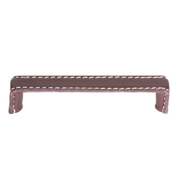 Tridento handle covered with stitched leather