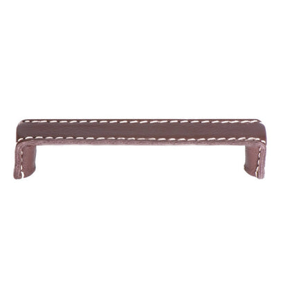 Tridento handle covered with stitched leather