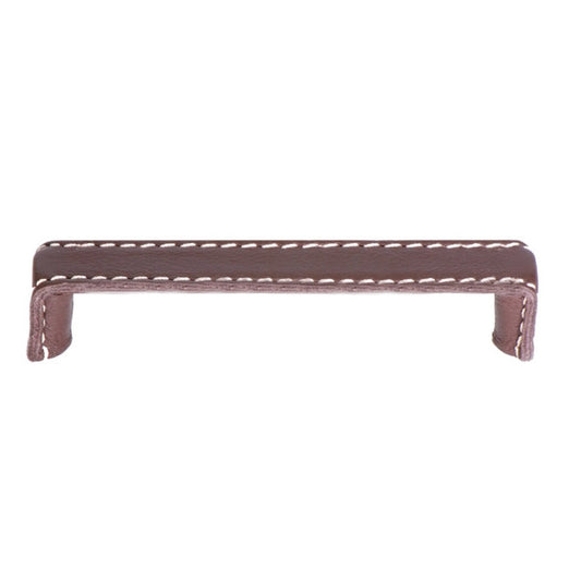 Tridento handle covered with stitched leather