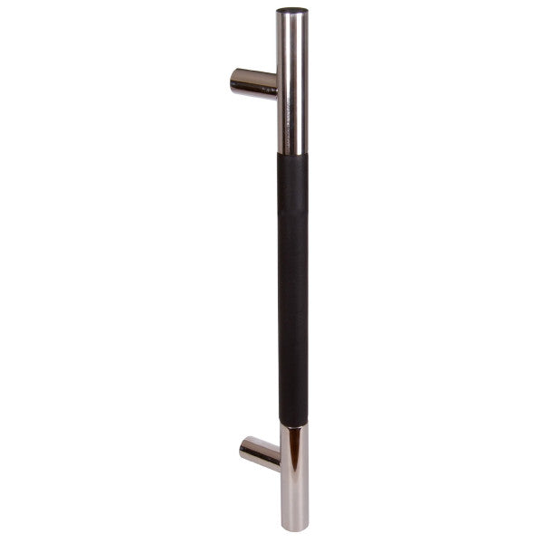 Pull handle Impero, polished, with leather