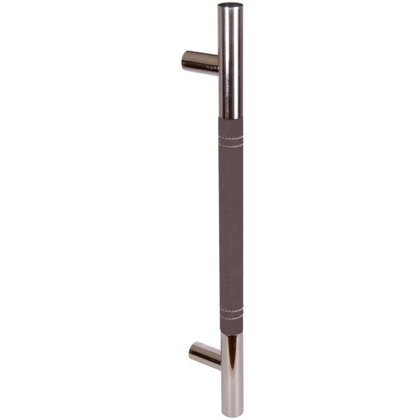 Pull handle Impero, polished, with leather