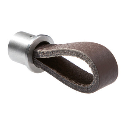 Cons leather loop handle in mocca color for cabinets