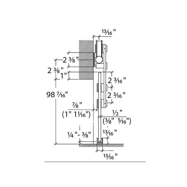 Sliding door hardware Project, glass