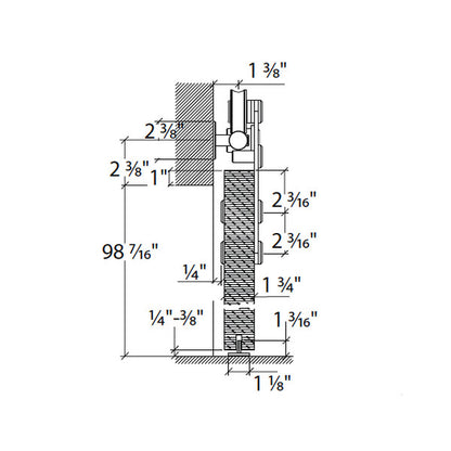 Sliding door hardware Project, wood
