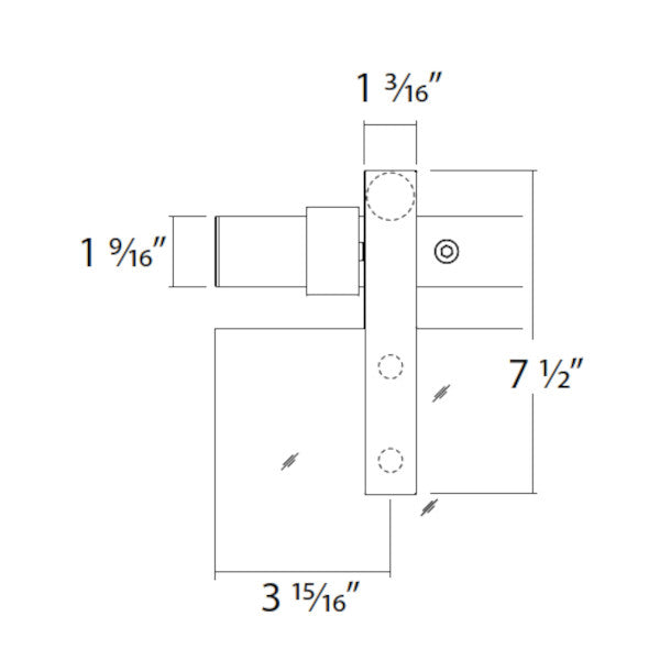 Sliding door hardware Runway, glass